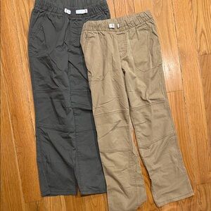 Cat & Jack BOYS Casual Pants - Black and Tan(2 pairs).